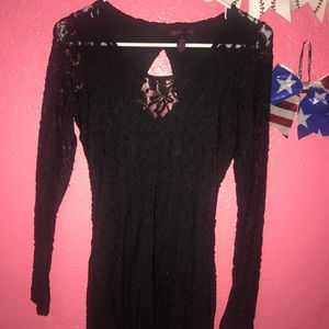Black lace dress